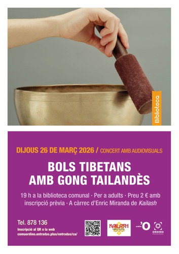 Bols tibetans amb gong tailandès