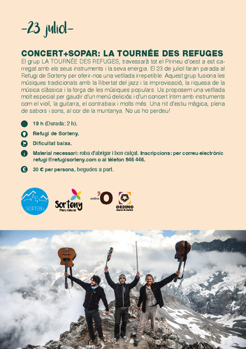 Concert i Sopar : La Tournée des refuges