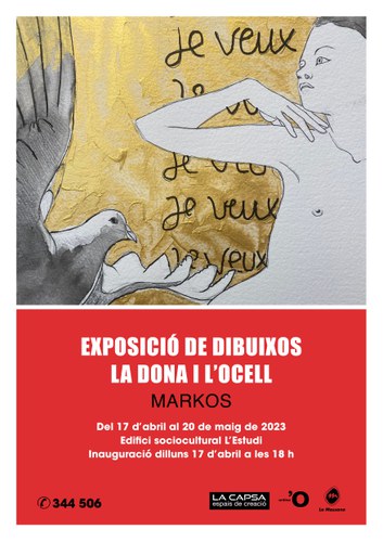 Exposició de dibuixos 'La dona i l'ocell' de Markos