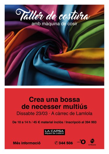 Taller de Costura amb màquina de cosir