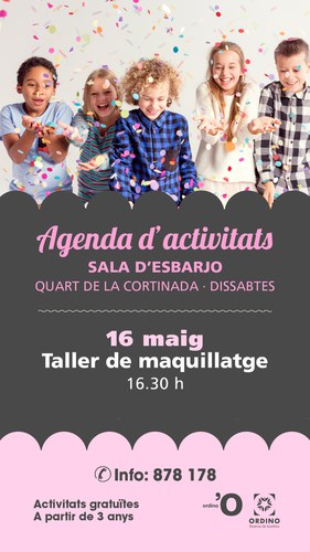 Taller de maquillatge a la Sala d’Esbarjo de Quart de la Cortinada 🎨✨