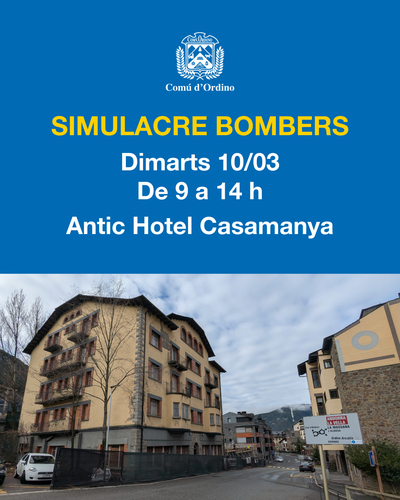 🚒 Avís a la ciutadania – Simulacre dels Bombers