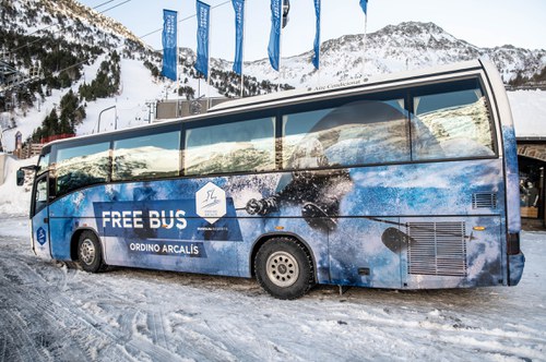 El servei gratuït de bus d'Ordino a Arcalís incrementa els usuaris un 230% respecte a la temporada passada