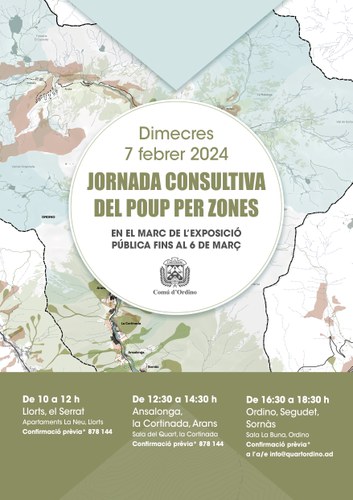 Jornada consultiva del POUP per zones i franges horàries