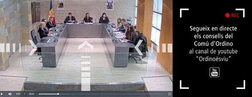 Segueix en directe pels canals del comú les sessions del consell
